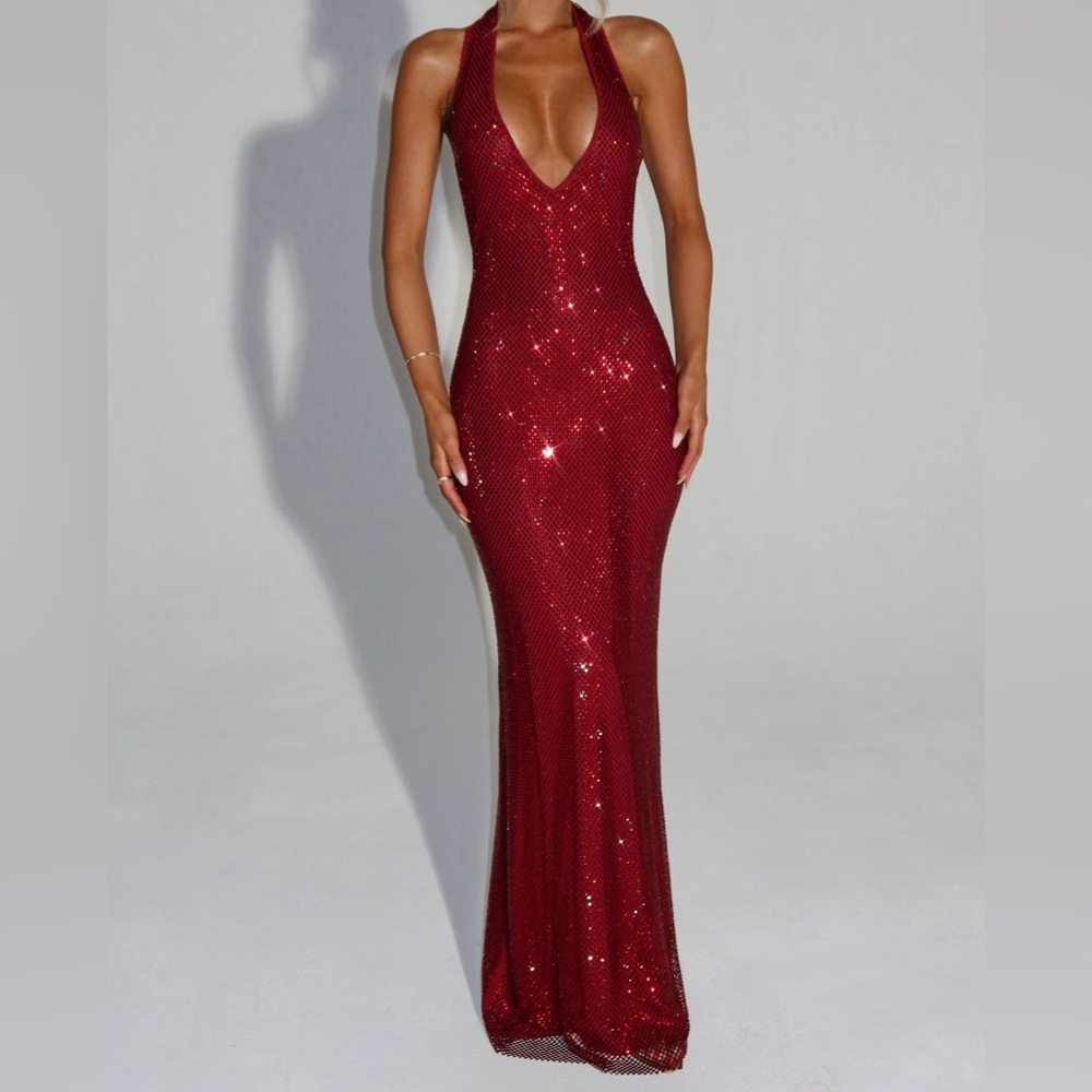 Wine Red Maxi Dress
